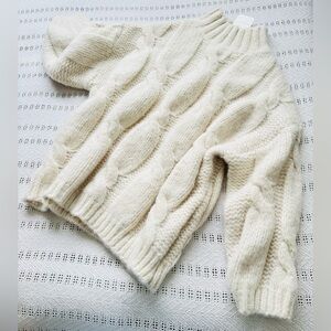 Elegant Cream Women's Sweater